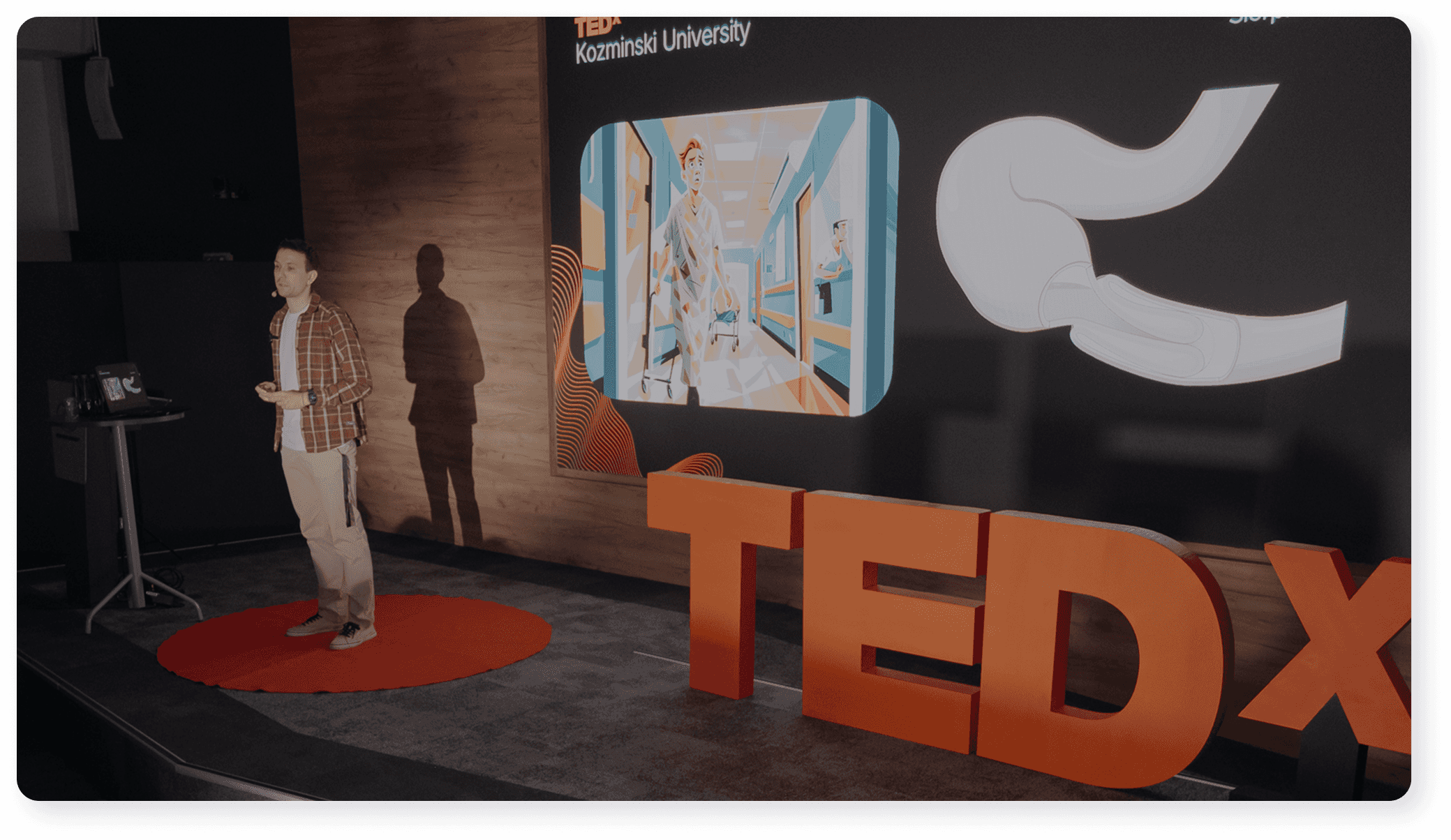 Frame of a youtube video from TEDx conference